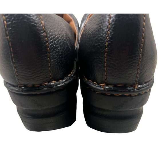 Brown's Landing Women's‎ Leather Slip-On Nursing Clogs Black Size 9 - Picture 5 of 7
